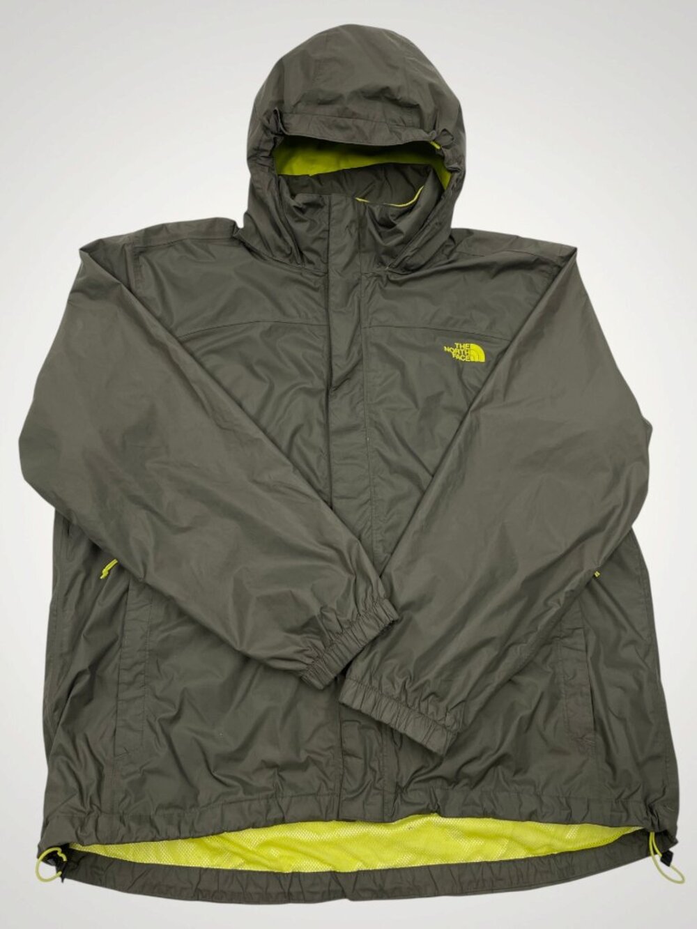 THE NORTH FACE Resolve Hyvent Jacket Windbreaker Hooded Olive Green Men’s XL
